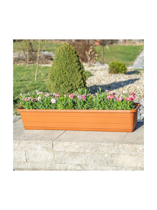 Kadax Balcony Planter Box Flower Pot 40cm + Brick Base