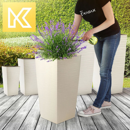 Kadax Kadax Set 3 Garten Töpfe Creme 75cm