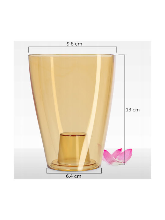Kadax Orchid Pot Cover Plastic Flower Pot 9cm Honey