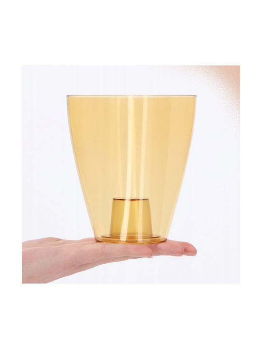 Kadax Orchid Pot Cover Plastic Flower Pot 9cm Honey