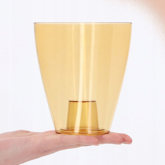 Kadax Orchideen-Übertopf Plastik Blumentopf 9cm Honig