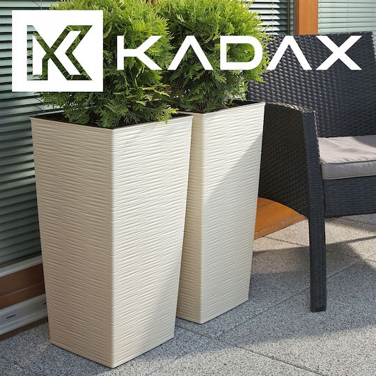Kadax Kadax Set 3 Garten Töpfe Creme 75cm