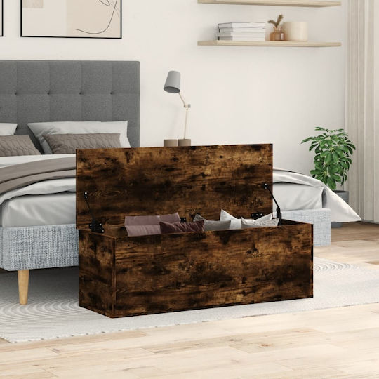 vidaXL Wooden Decorative Trunk Brown 102x35x35cm