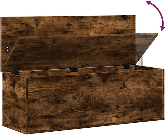 vidaXL Wooden Decorative Trunk Brown 102x35x35cm