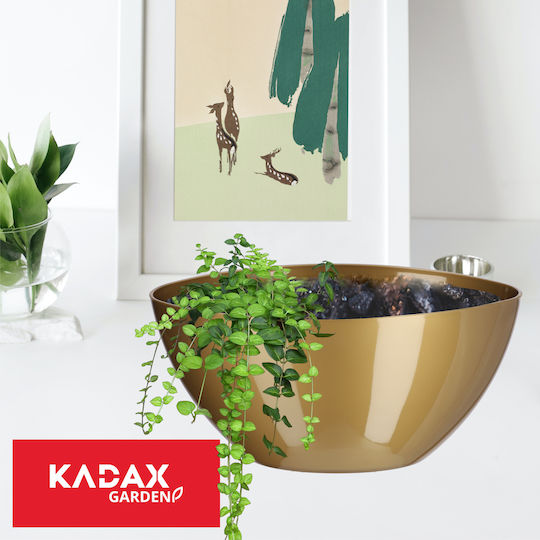 Kadax Glossy Gold Flower Pot 21cm Pot Flowers