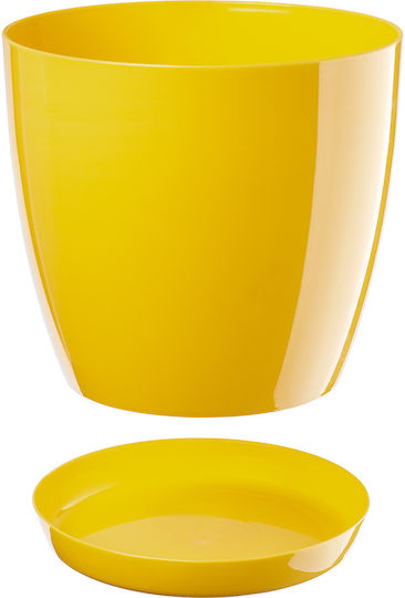 Kadax Flower Pot Cover Yellow 16cm