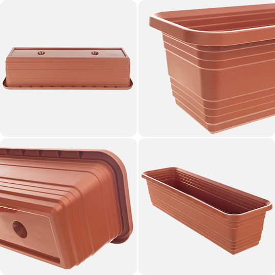 Kadax Balcony Box Planter 60cm Brick Flower Box
