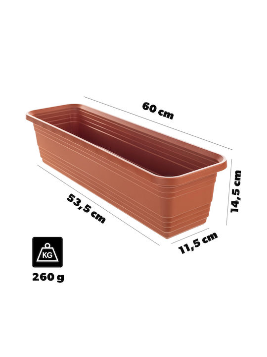 Kadax Balcony Box Planter 60cm Brick Flower Box
