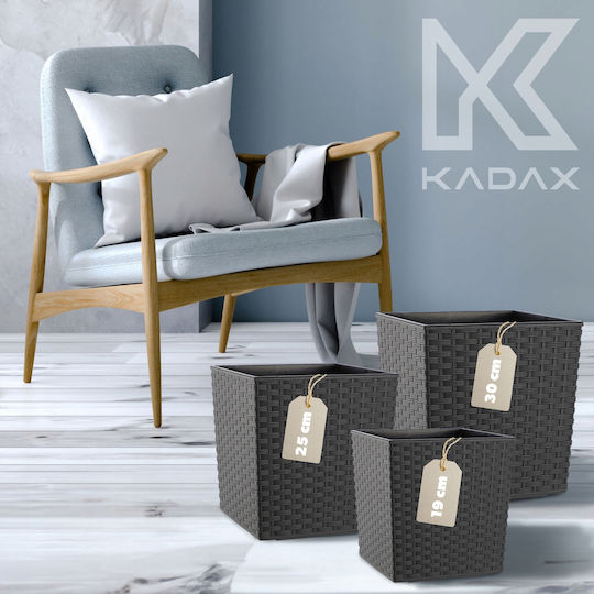 Kadax Flower Pot Cover Insert Graphite 25cm
