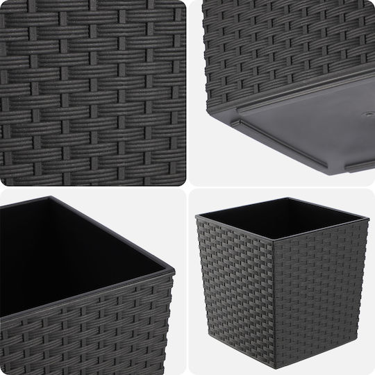 Kadax Flower Pot Cover Insert Graphite 25cm