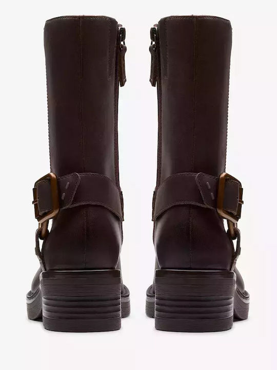 Leder Stiefeletten Damen Braun