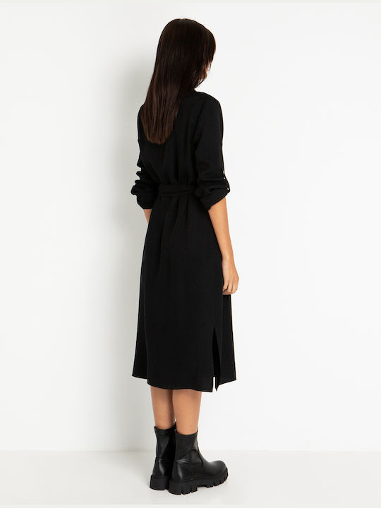 Toi&Moi Midi Shirt Dress Dress Black