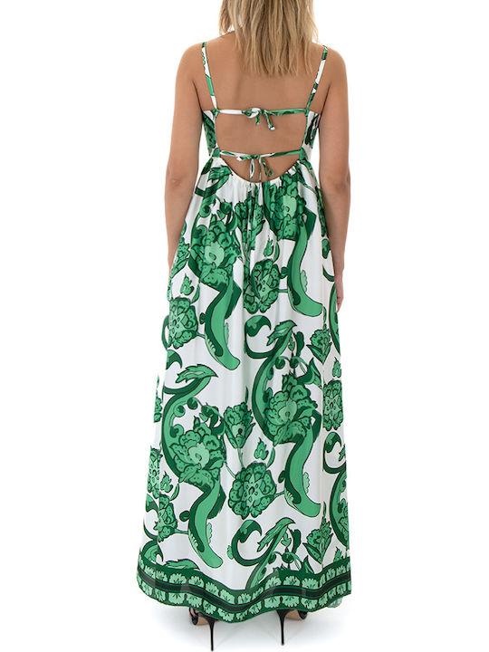Rochii De Vară Pentru Femei Maxi Rochie Albă-Verde