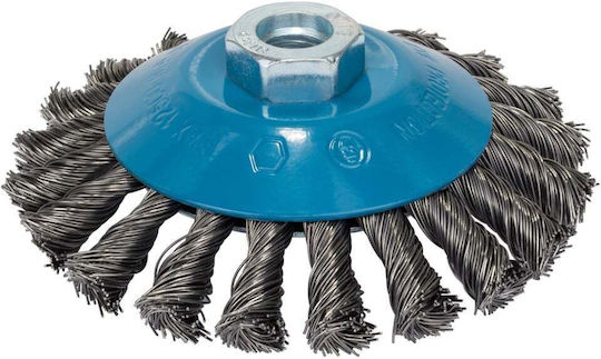 Bosch Heavy Conical Brush Metal Ø 115mm Twisted 0.5mm Steel Wire M14 Angle Grinder
