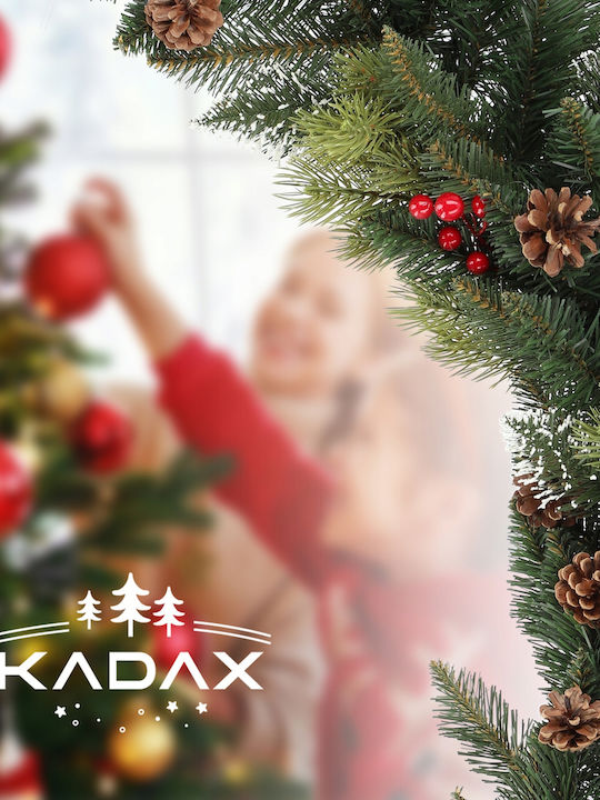 Kadax Χριστουγεννιάτικη Светлинна гирлянда Пластмасова Dense Pinecones Зелен 115см 1бр