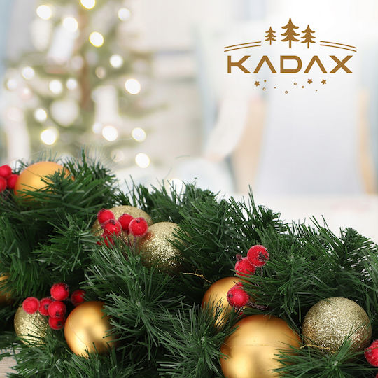 Kadax Χριστουγεννιάτικο Διακοσμητικό Κλαδί Μήκους 300εκ. Christmas Garland Thick Premium Πράσινο