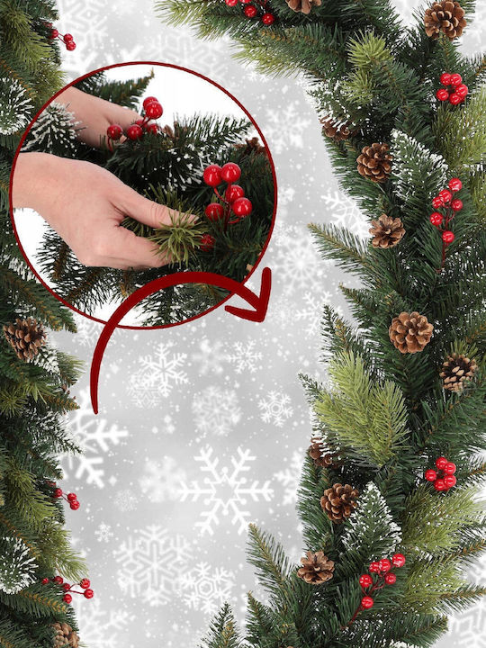 Kadax Χριστουγεννιάτικη Светлинна гирлянда Пластмасова Dense Pinecones Зелен 115см 1бр