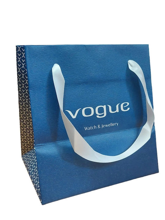 Vogue Necklace with design Heart from Gold Plated Silver with Zircon