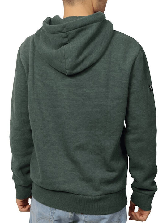 Superdry Embossed Logo Graphic Men's Sweatshirt Jacket with Hood cypress