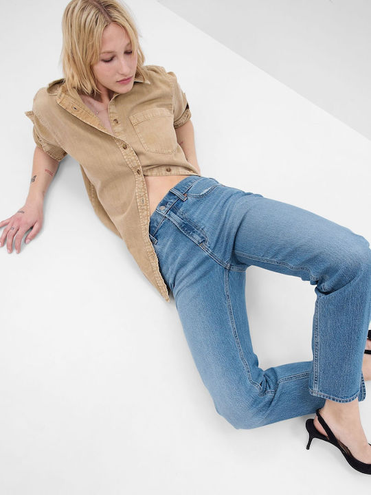 High Rise '90s Straight Τζιν Παντελόνι Medium Indigo