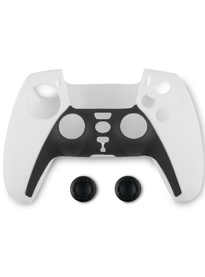 Spartan Gear și mânere pentru degetul mare pentru Controller PS5 Alb/negru