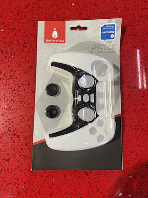 Spartan Gear Silicone PS5 Controller Protective Case Λευκό/Μαύρο