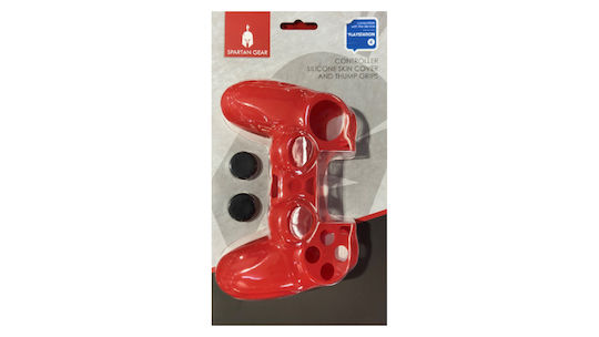 Spartan Gear Silicone PS4 Controller Protective Case Red