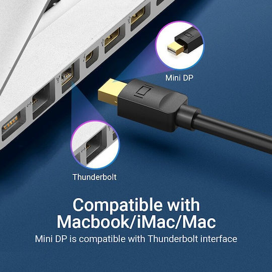Vention Cable DisplayPort male - mini DisplayPort male 3m Μαύρο (HAABI)