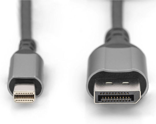 Digitus Cable DisplayPort male - mini DisplayPort male 2m Μαύρο (DB-340106-020-S)