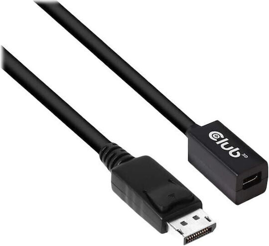 Club3D DisplayPort Cable Male - Mini DisplayPort Female 1m Black