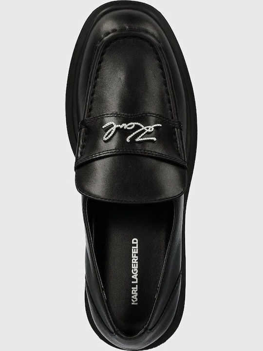 Leather Women's Moccasins in Black Color