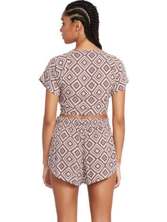 Retrospectacle Women's Shorts Brown/White