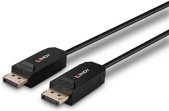 Lindy Cable DisplayPort male - DisplayPort male 50m Μαύρο (38525)