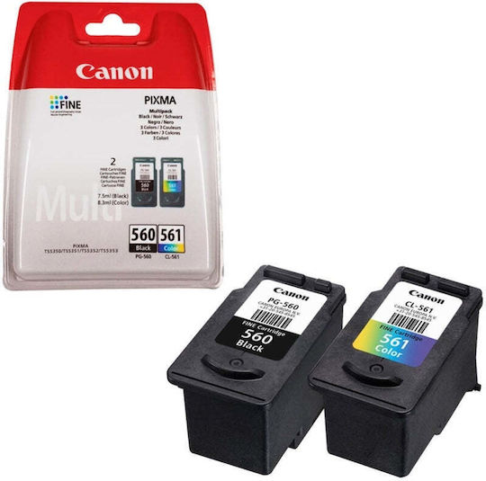 Canon PG-560/CL-561 Original Photo Value Pack mit 2 InkJet Druckerpatronen Gelb / Cyan / Magenta / Schwarz (3713C008)