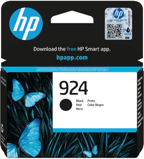 HP 924 Original InkJet Printer Ink Black (4K0U6NE)