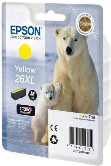 Epson 26XL Original InkJet Printer Ink Yellow (C13T26344010 C13T26344012)