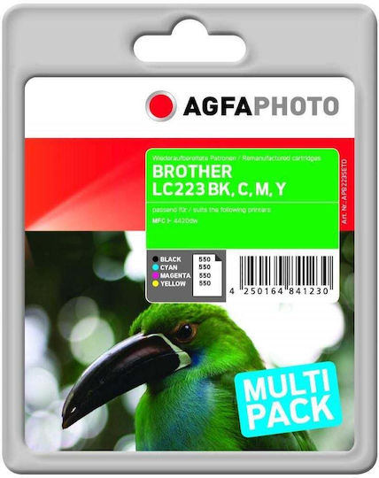 AgfaPhoto Original InkJet Printer Ink Cyan / Magenta / Black / Photo Blue (APB223SETD)