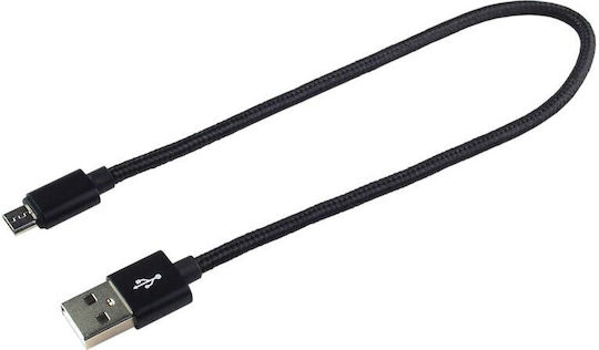 everActive Regular USB 2.0 to micro USB Cable Μαύρο 0.3m (CBB-0.3MB)