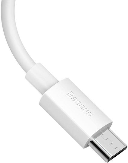 Baseus 1.5m Regular USB 2.0 to micro USB Cable White (TZCAMZJ-02)