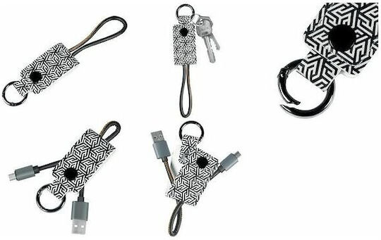LogiLink Keychain USB 2.0 to micro USB Cable Μαύρο 0.22m (CU0165)