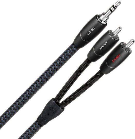 Audioquest Καλώδιο Ήχου 3.5mm male - RCA male Μαύρο 1m Sydney