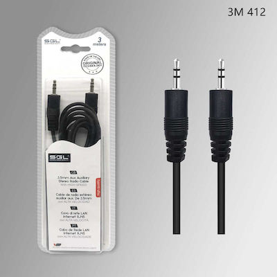 SGL 3.5mm male - 3.5mm male Cable Black 3m (097312)