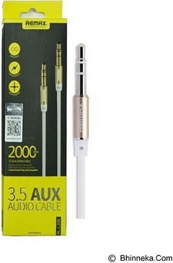 Remax Audio Cable 3.5mm Male - 3.5mm Male White 2m