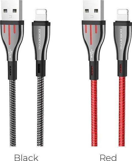 Borofone USB-A to Lightning Cable Μαύρο 1.2m BFO-BU23-L-BR