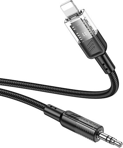 Hoco UPA27 Braided 3.5mm to Lightning Cable Μαύρο 1.2m