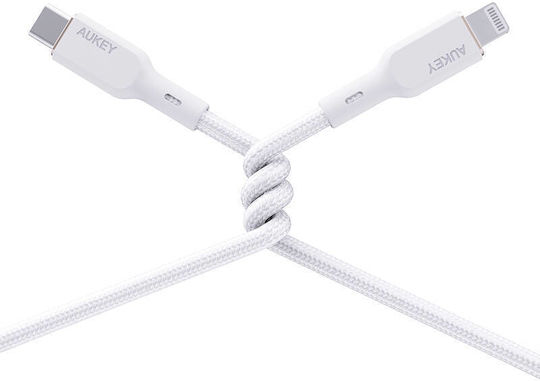 Aukey Regular la Cablu Lightning Alb 1.8m (CB-NCL2)