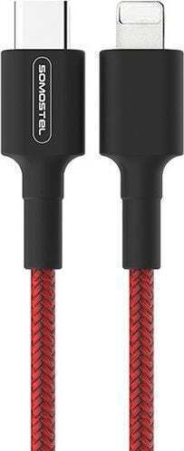 Somostel Regular la Cablu Lightning 18W Roșu 1m (28861)