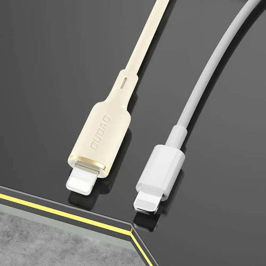Dudao L7SCL Редовна USB-C към Lightning кабел 30W Бежов 2м
