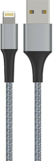 Moxom Braided USB to Lightning Cable Γκρι 2m (MX-CB42)