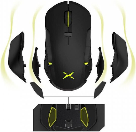 Delux M627 Ασύρματο RGB Gaming Ποντίκι 16000 DPI Μαύρο